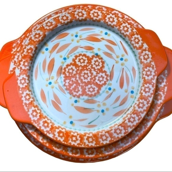 Temptations By Tara, Presentable Ovenware, Set Of 3 Servings Plates, From QVC - Picture 1 of 5
